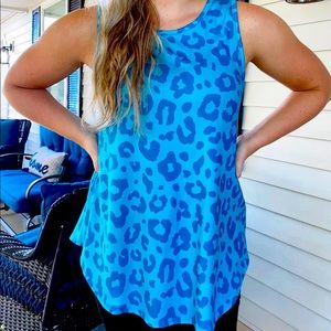 Gorgeous Blue Cheetah Flow Tank